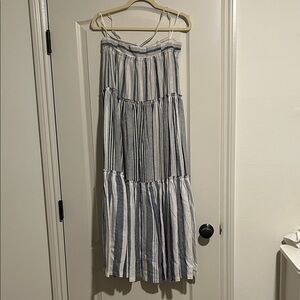 J. Crew Blue and White Striped Dress